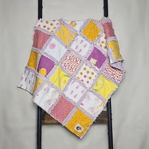 NEW Handmade Heather Ross Minky Rag Quilt